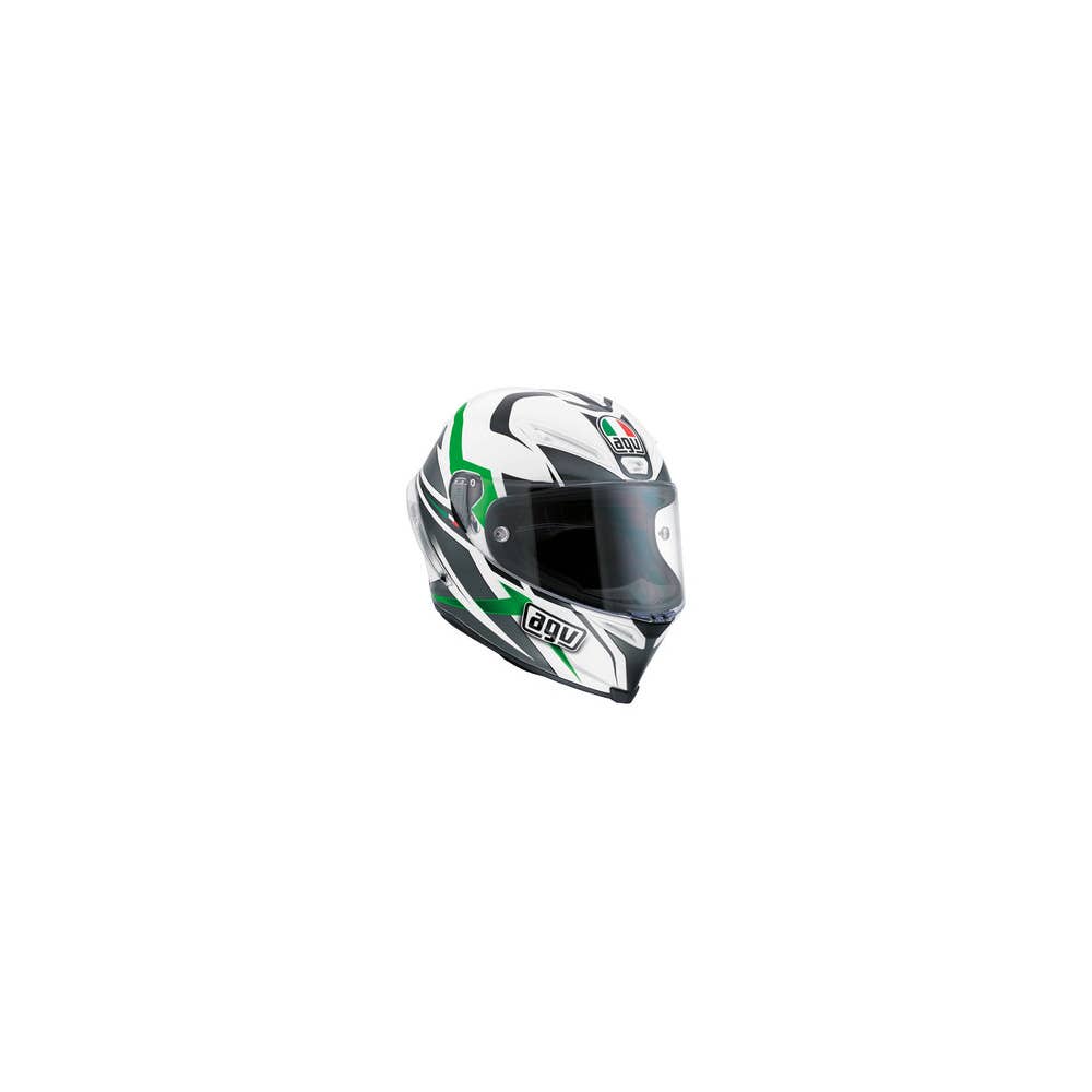 AGV Corsa Velocity Helmet - White / Black / Green