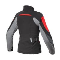Dainese Ladies' Temporale D-Dry Waterproof Jacket - Black / Dark Gull Grey / Red