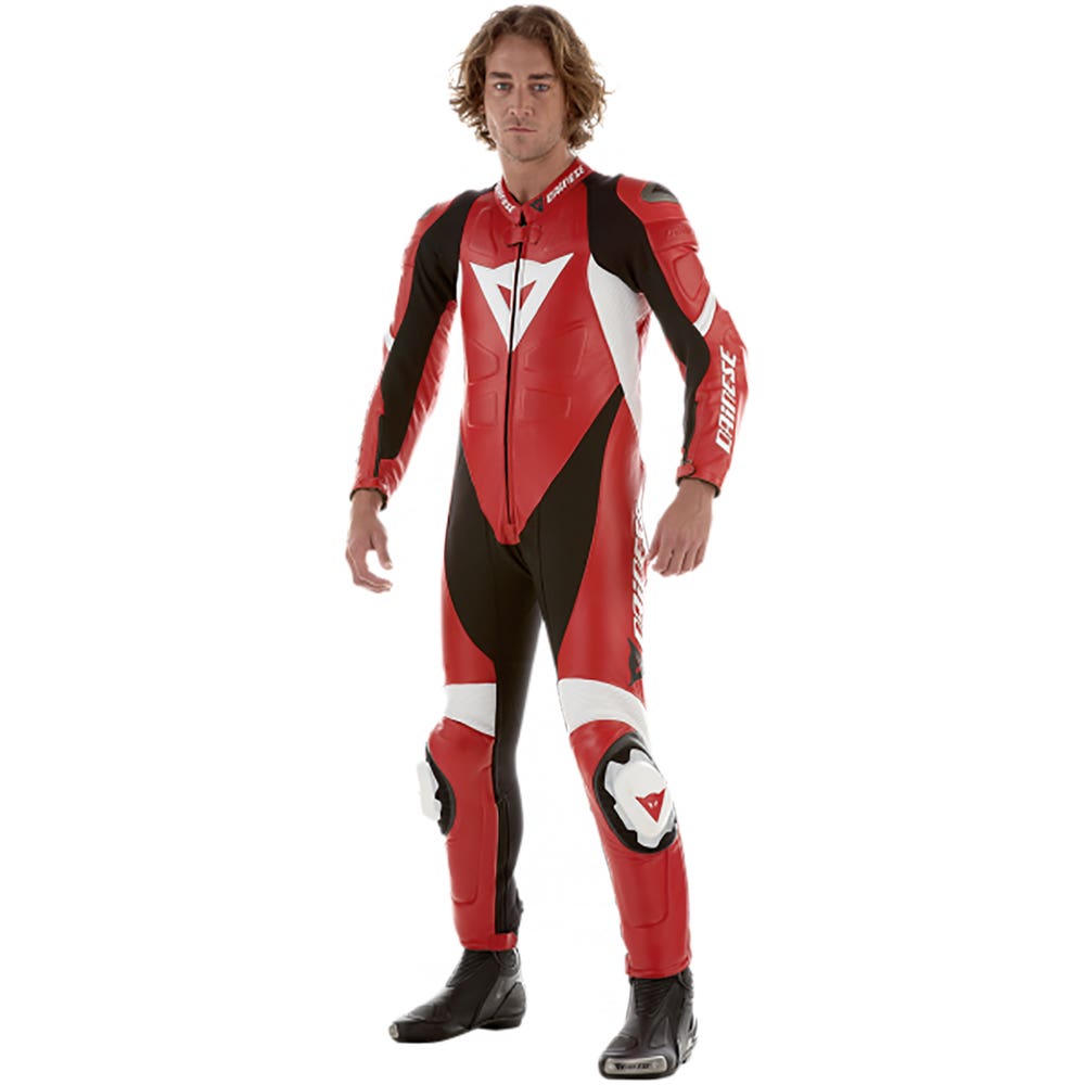 Dainese Laguna Seca One Piece Leather Suit - Red / White