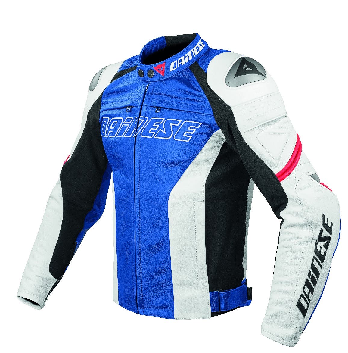Dainese Racing Leather Jacket Blue White Red Motorcycle Jackets Bike Stop UK