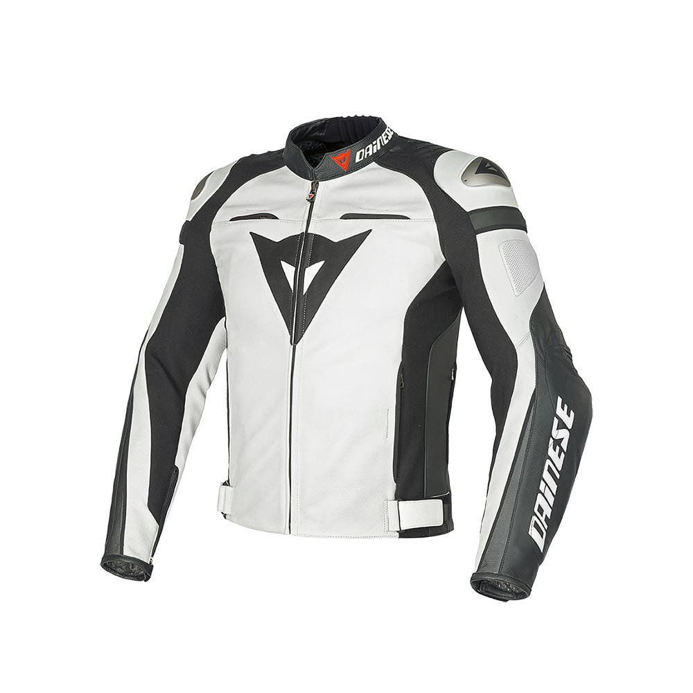 Dainese Super Speed C2 Leather Jacket - White / Anthracite