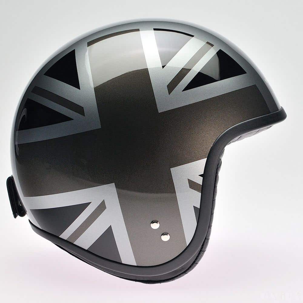 Davida Jet Complex Helmet - Silver / Mono UJ Sides