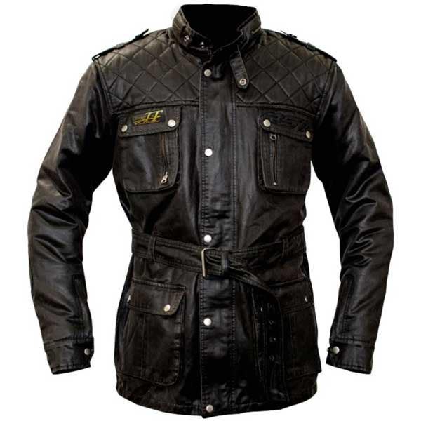 Waxed motorcycle jacket on sale
